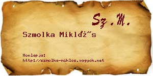 Szmolka Miklós névjegykártya